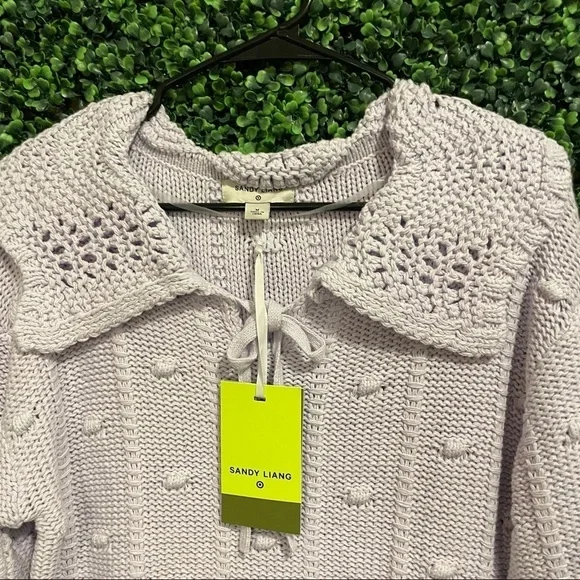 Sandy Liang x Target Lavender Collared Pullover Sweater - - Picture 3 of 6